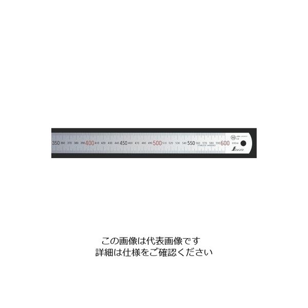 シンワ測定 シンワ 直尺 シルバー600mm上下段p=1.0mm 13412 1本 816-3847（直送品）