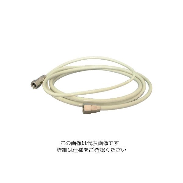 チヨダ スパイラルチューブ ストレートゼロワン ホースフィッティングタイプ 5×8 金具付き ネオグレー 全長3000mm 01T-803F（直送品）