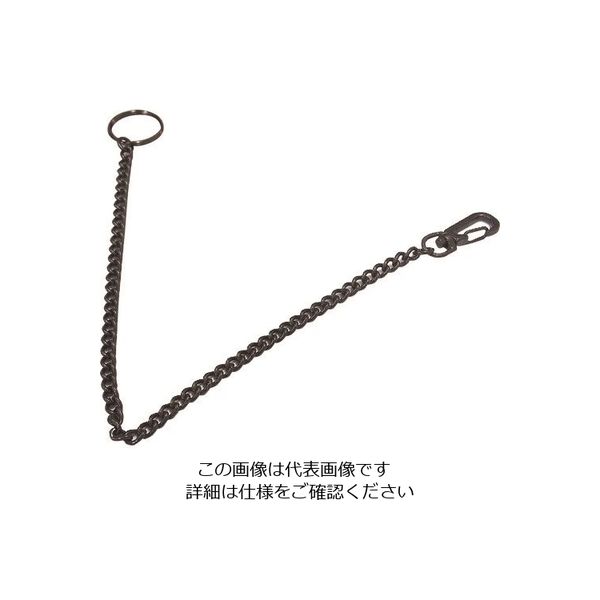 ニッサチェイン 黒ニッケルキーチェイン NO.2 1セット(5個) 127-2447（直送品）