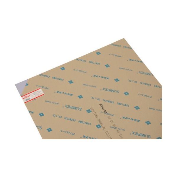 光 アクリル板(Mスモーク) 3×650×1100mm A919-3L 1枚 820-0597（直送品）