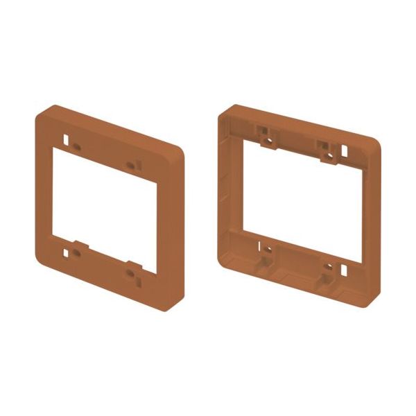 マサル工業 マサル ニュー・エフモール付属品 コンセント用引出フレーム 2個用 ブラウン SFBK26 1個 121-6179（直送品）