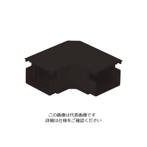 マサル工業 マサル 屋外用エムケーダクト付属品 平面マガリ 2号 ブラック MDM12W 1個 130-8847（直送品）