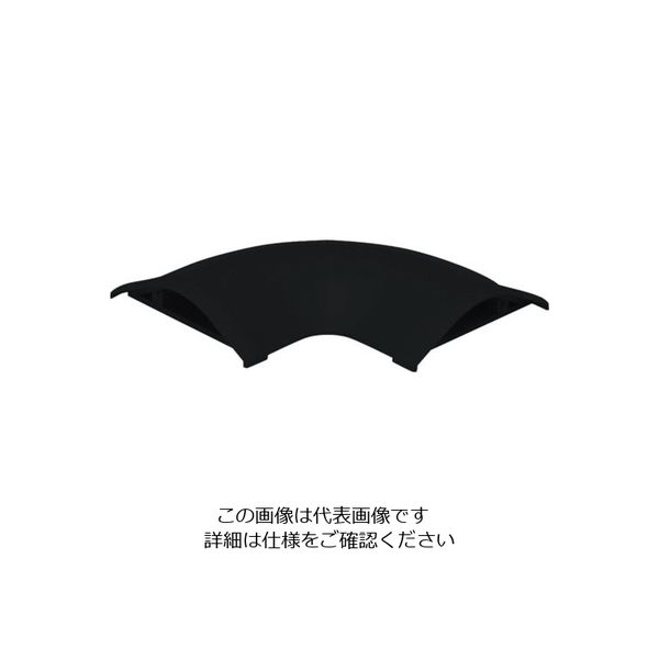 マサル工業 マサル ガードマン2R型付属品 平面マガリ 6号 ブラック GAM6W 1個 121-6208（直送品）