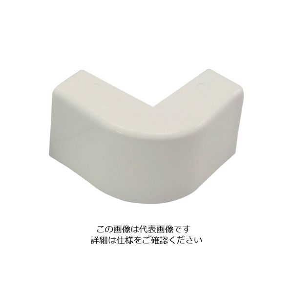 マサル工業 マサル メタルモール付属品 エクスターナルエルボ C型 ミルキーホワイト C3053 1個 120-9847（直送品）