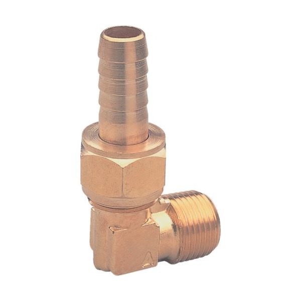 アソー ASOH L型ホースジョイント PT1/4×Φ6 HL-1206 1個 515-5819（直送品）