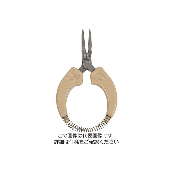 室本鉄工 メリー パームフラットノーズプライヤ(ギザなし)M19 M19-105 1丁 853-4848（直送品）