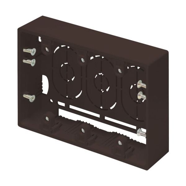 マサル工業 マサル ニュー・エフモール付属品 露出ボックス 3個用 浅型 チョコ SFBA39 1個 121-9335（直送品）