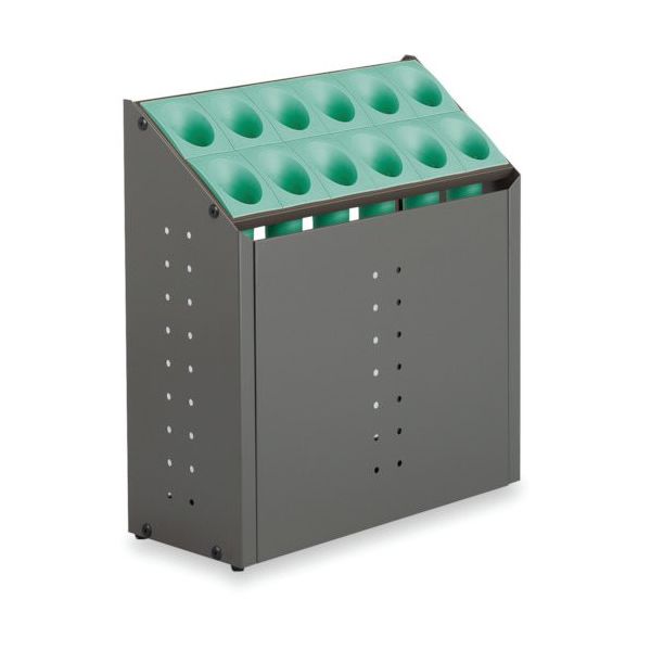 テラモト シュート式傘立て オブリークアーバン(12本収納)グリーン UB-285-212-1 1台 817-3425（直送品）