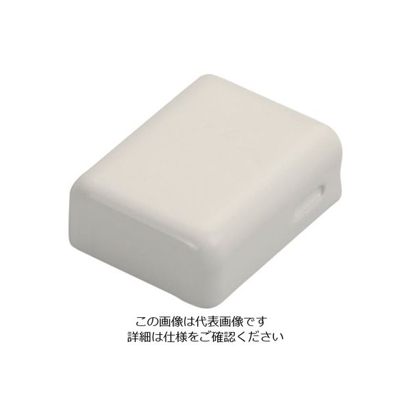 マサル工業 マサル メタルモール付属品 角型エンド A型 ミルキーホワイト A1203 1個 121-1375（直送品）