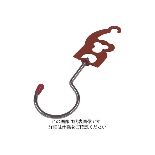 ニッサチェイン アニマルフック 赤(サル) 280mm A-43 1セット(5本:1本×5個) 127-8608（直送品）