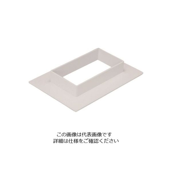 マサル工業 マサル エムケーダクト付属品 フランジ 8号 ホワイト MDF82 1個 129-7121（直送品）