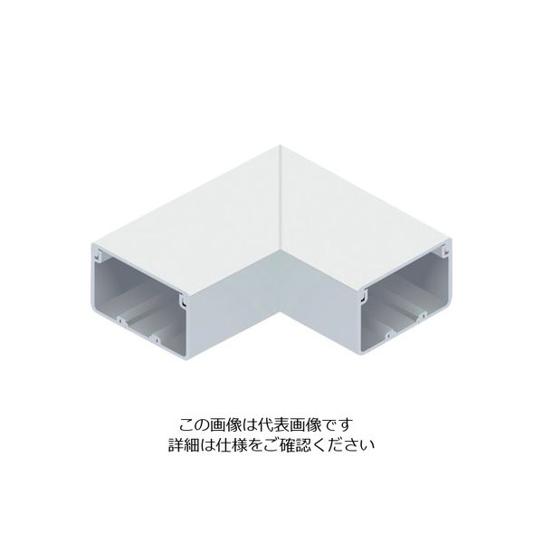 マサル工業 マサル エムケーダクト付属品 平面マガリ 8号150型 ホワイト MDM8152 1個 120-3530（直送品）