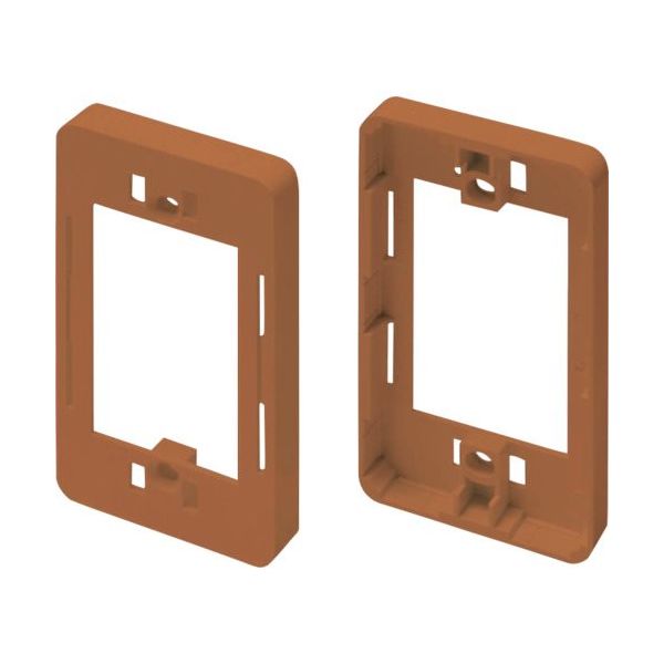 マサル工業 マサル ニュー・エフモール付属品 コンセント用引出フレーム 1個用 ブラウン SFBK16 1個 121-7701（直送品）