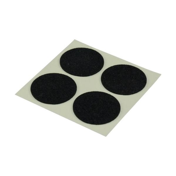 光 すべり止めフェルト 黒 28mm丸 SQ-2801 1セット(40個:8個×5パック) 113-2789（直送品）