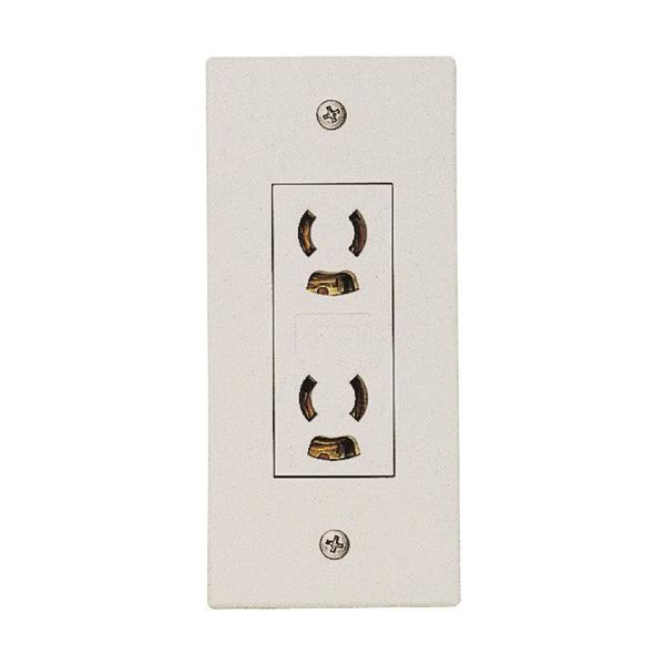 マサル工業 マサル エムケーダクト付属品 ダクトコンセント 2号 2個用抜止め接地 ホワイト DCA232 1個 130-0263（直送品）