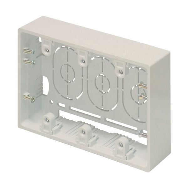 マサル工業 マサル ニュー・エフモール付属品 露出ボックス 3個用 深型 ミルキーホワイト SFBF33 1個 121-4632（直送品）