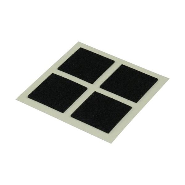 光 スベリ止めフェルト黒 25×25mm SQ2551 1セット(40個:8個×5パック) 113-2727（直送品）