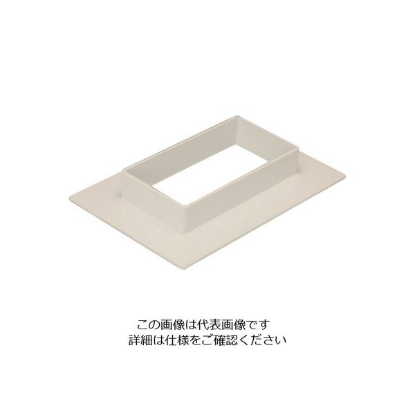 マサル工業 マサル エムケーダクト付属品 フランジ 6号200型 ミルキーホワイト MDF6203 1個 129-7117（直送品）