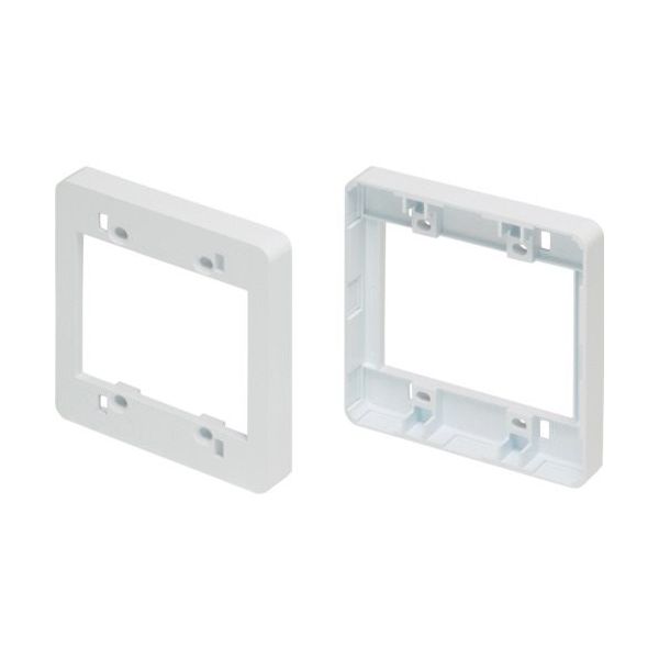 マサル工業 マサル ニュー・エフモール付属品 コンセント用引出フレーム 2個用 ホワイト SFBK22 1個 121-6202（直送品）