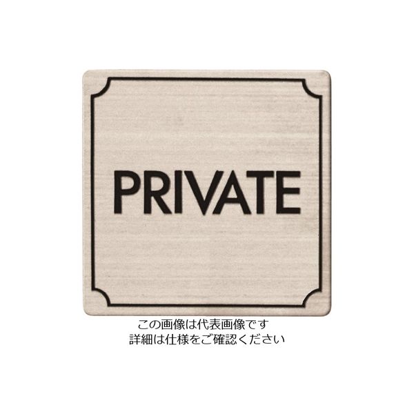 光 ステンレスサインプレート PRIVATE FS893-12 1枚 225-2296（直送品）