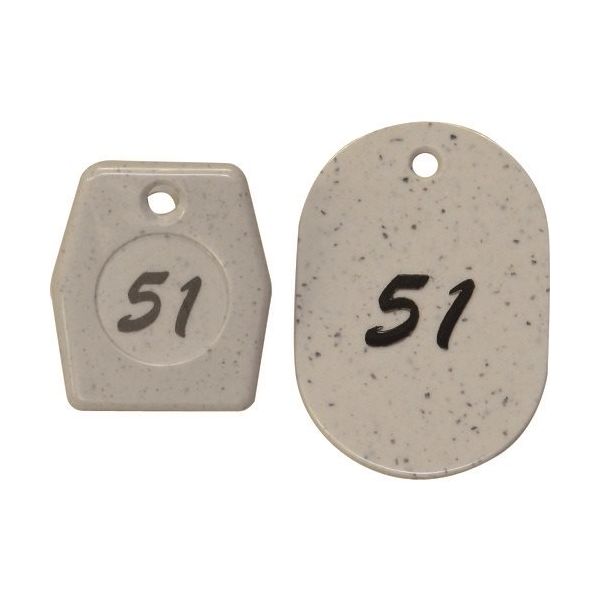 光 クロークチケット グレー 51~100 KF971-2 1箱(50組) 215-9017（直送品）