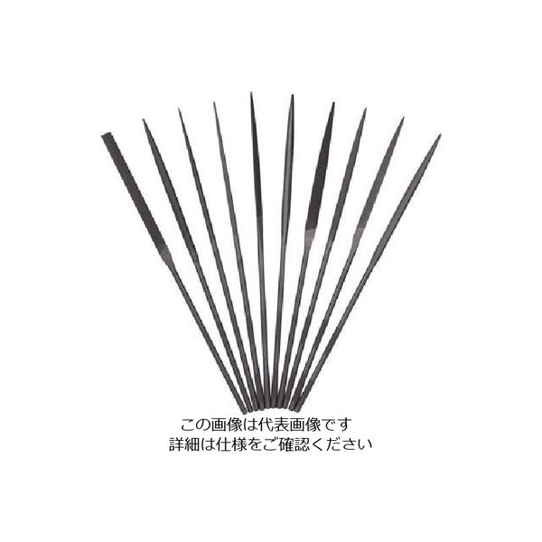 ツボサン 精密ヤスリ 10本組 三角 #3(#6より荒い) SA01053T 1セット 852-8693（直送品）