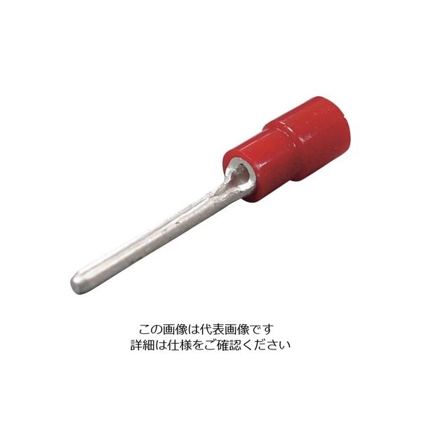 ニチフ 環境配慮形 絶縁被覆付圧着端子 (TC形)棒形 TMEX TCー1.25ー11ーRED (100P) 1パック(100個)（直送品）