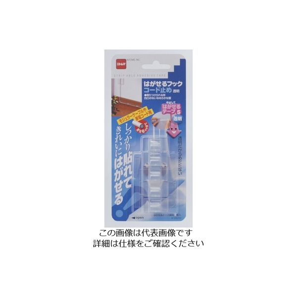 Amazon.co.jp: ニトムズ はがせるフック コード止め 透明 9mm
