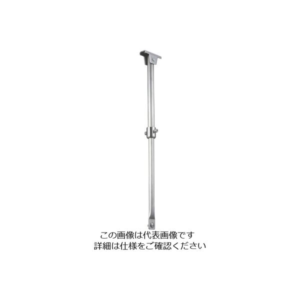 岡田装飾金物 岡田 カーテンレール D40ステン伸縮吊棒1600(850~1600mm) 25Y94 1本(1セット) 127-6824（直送品）