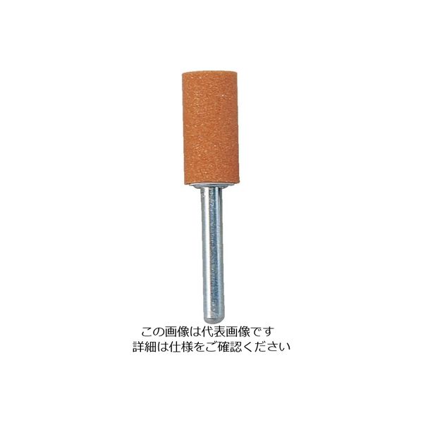 柳瀬 ヤナセ ビトリファイド軸付砥石 WA (赤) 円筒 10x19x6 #60 RA10196-A 1セット(10本) 812-5636（直送品）