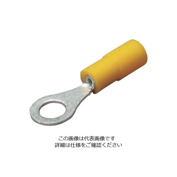 ニチフ端子工業 ニチフ 環境配慮形 絶縁被覆付圧着端子 (R形)丸形 TMEX 0.3ー3ーYEL (100P) 1パック(100個)（直送品）