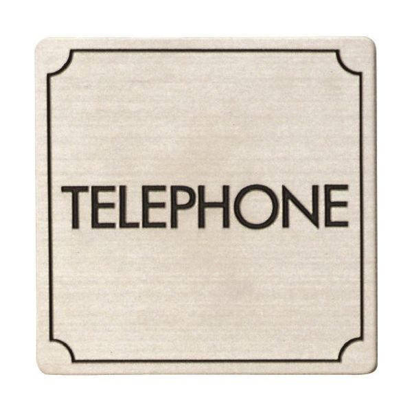 光 ステンレスサインプレート TELEPHONE FS893-13 1枚 224-5992（直送品）