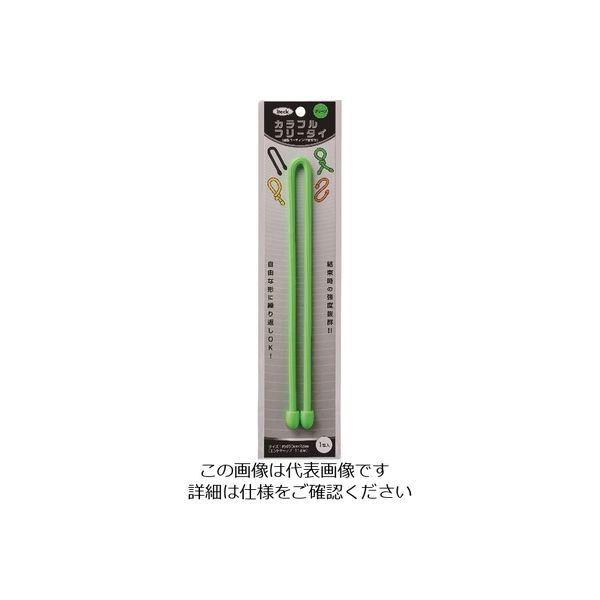 アイテック（AiTec） 光 カラフルフリータイ450×6mmグリーン KFRT456-4 1セット（5個） 215-7418（直送品）