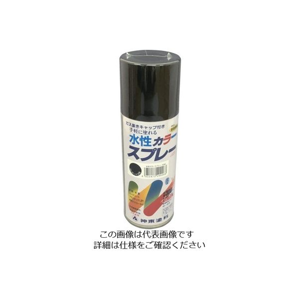 シントーファミリー シントー 水性カラースプレー ツヤ消ブラック 300ML 2906-0.3 1セット(12缶) 851-1889（直送品）