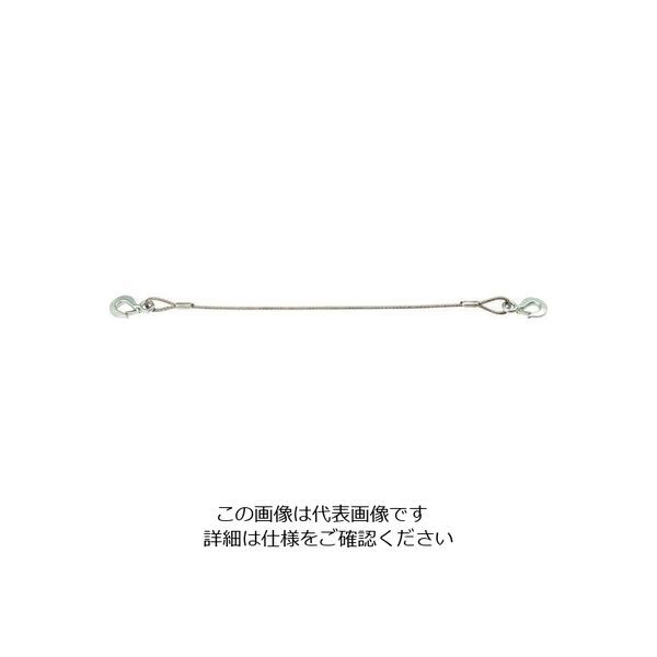 オーエッチ工業 OH フック付ワイヤー 両フック PFF12-14 1本 166-9318（直送品）