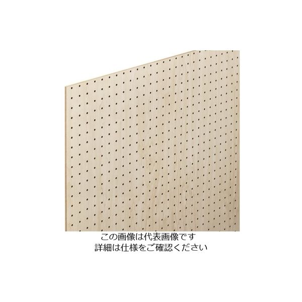 光 木調パンチングボードウッディ ホワイトウォール 約910×1820mm PGMBD189-6 1セット(3枚) 215-2741（直送品）