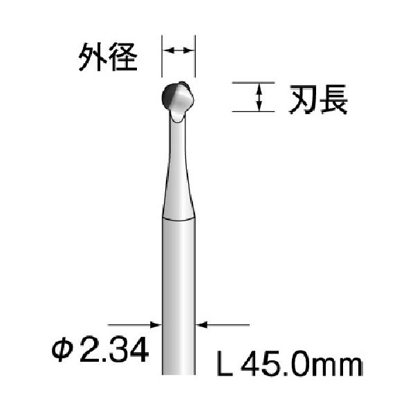 ミニター Minimo スチールカッター 樹脂用(切削) φ3.1 BS1413 1パック(5本) 167-4494（直送品）