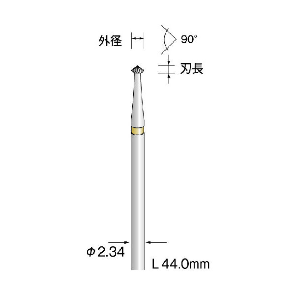 ミニター Minimo 超硬カッター 菱形ストレートカット 刃径φ0.7 刃長0.41mm BC1701 1本 167-4524（直送品）
