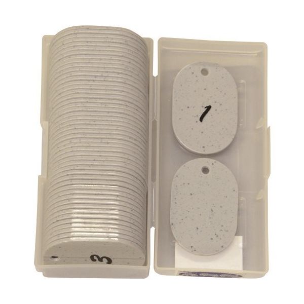 光 クロークチケット用ナンバーチケット グレー 1~50 KF70-2 1箱(50枚) 215-4302（直送品）