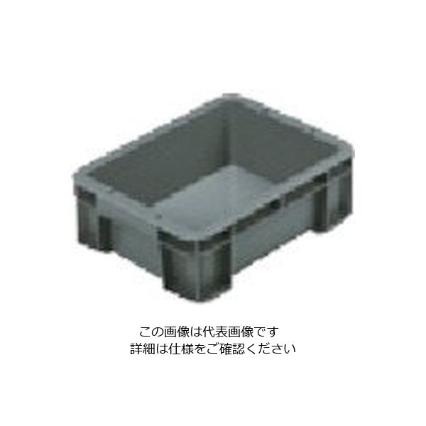 岐阜プラスチック工業 RISU ボックス型コンテナ 552101 B型プラテナーBー10 グレー B-10 GY 1個 868-6820（直送品）