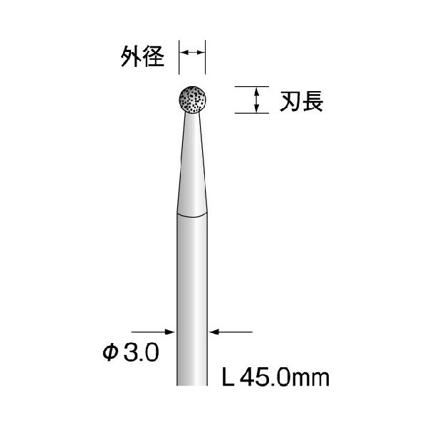 ミニター ミニモ 電着CBNバー #600 φ0.8 AD5901 1本 167-4436（直送品）