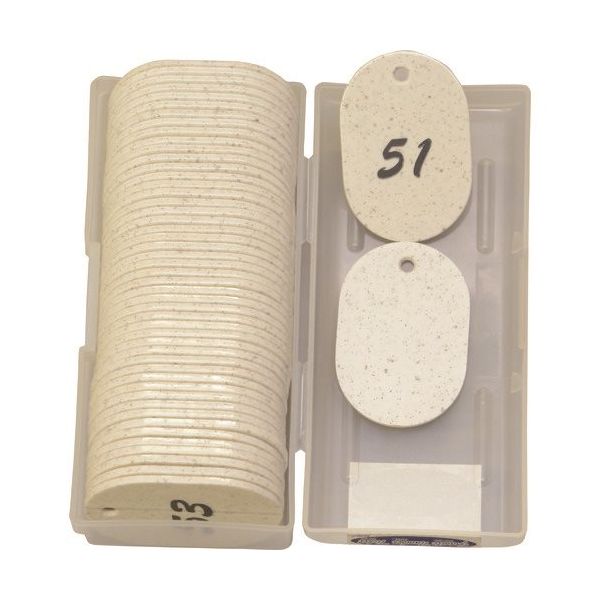 光 クロークチケット用ナンバーチケット 白 51~100 KF71-1 1箱(50枚) 215-5903（直送品）