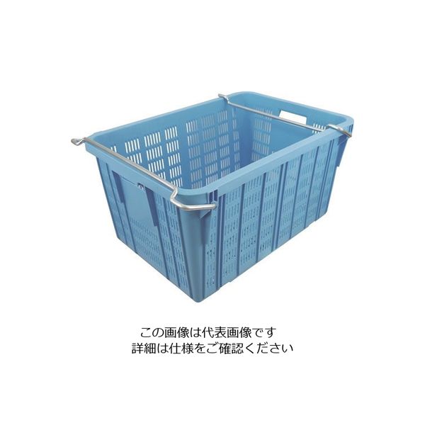 岐阜プラスチック工業 RISU メッシュコンテナ 129792 プラスケットNo.750持手付75L 青 NO-750H B 1個（直送品）