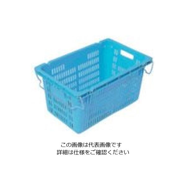 岐阜プラスチック工業 リス メッシュコンテナ 129204 プラスケットMー20持手付44L 青 NO-M-20 B 1個 868-7071（直送品）