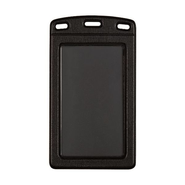 オープン工業 OP 名札用ケース レザー調 タテ名刺 黒 (10枚入) NX-131-BK 1袋(10枚) 202-8081（直送品）