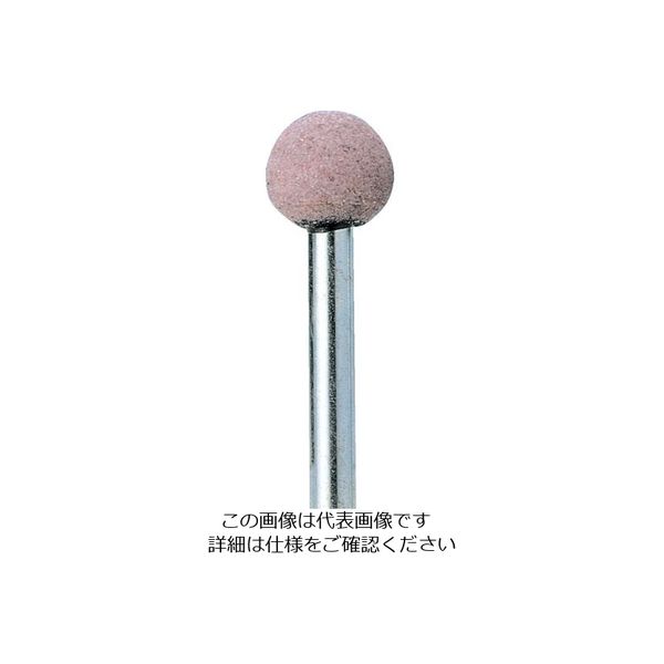 柳瀬 ヤナセ ビトリファイド軸付砥石 PA(ピンク) 球 6x3 #80 P6B 1セット(10本) 812-5544（直送品）