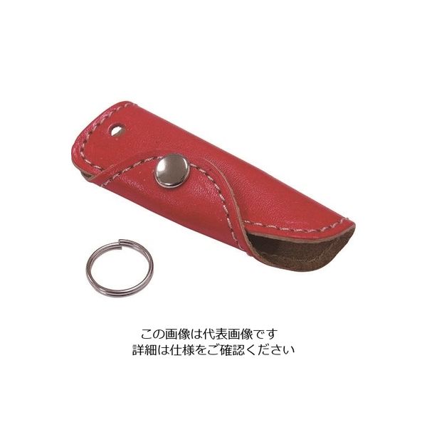 ニッサチェイン 本革キーカバー レッド NO.141 1セット(5個) 127-4061（直送品）
