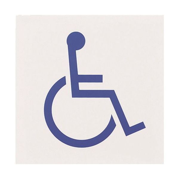 光 アクリルマットサイン 身障者マーク 100mmX100mm KMP1051-3 1セット(5枚) 112-1736（直送品）