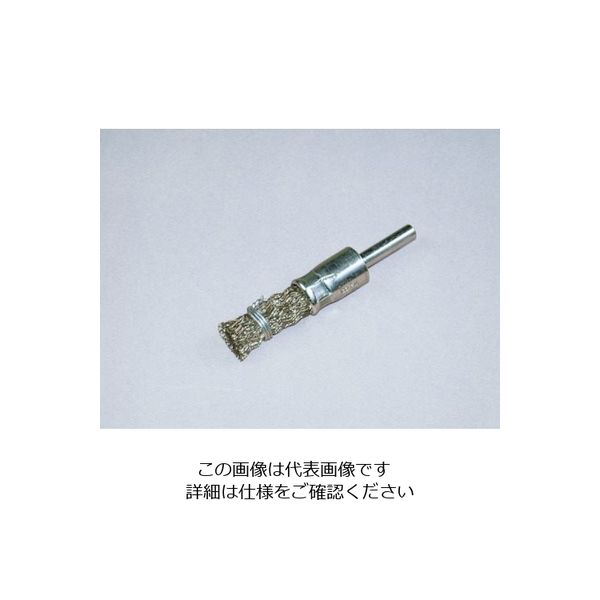 柳瀬 ヤナセ 軸付エンドブラシ 鋼線メッキ 10×30×6×35 BKME-10 1セット(10個) 812-3899（直送品）