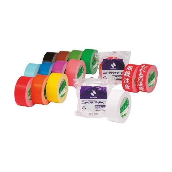 ニチバン ニュークラフトテープ305C茶 38mm×50m 305C18-38 1巻 136-3537（直送品）